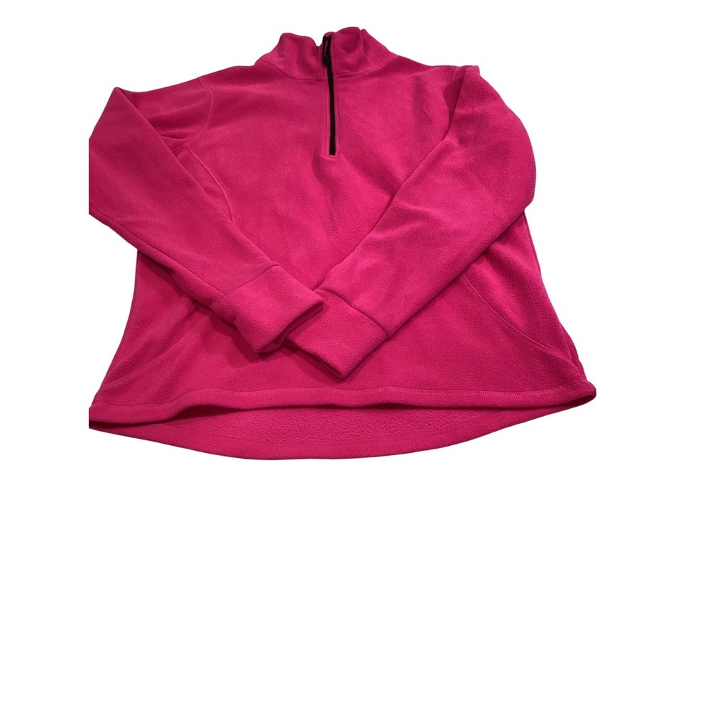 Everlast Womens Hot Pink Fleece Quarter Zip Pullover Sweater XL Activewear 0156